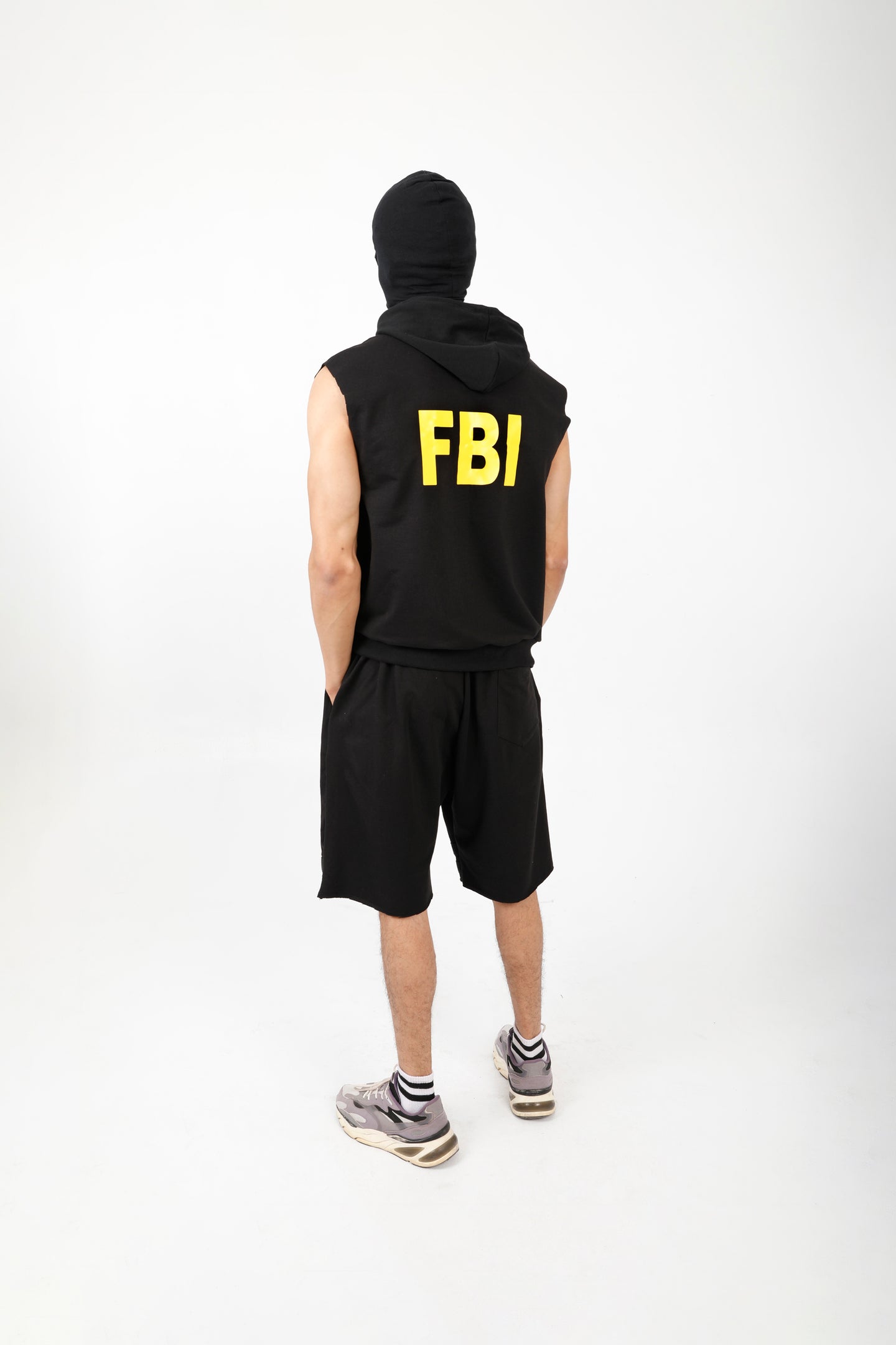 Printed Sleeveless hoodie