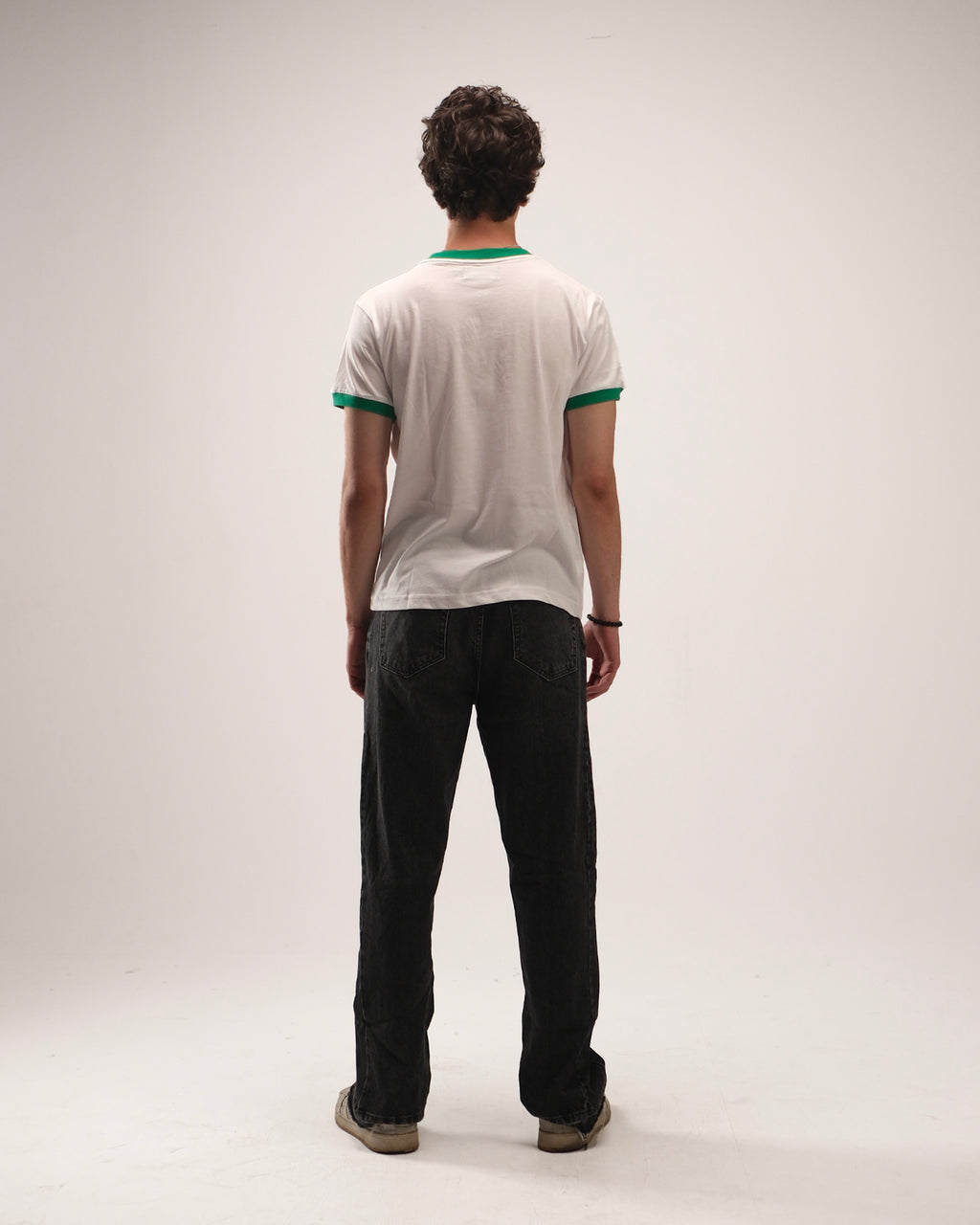 Ringer T-Shirt With Green Rib