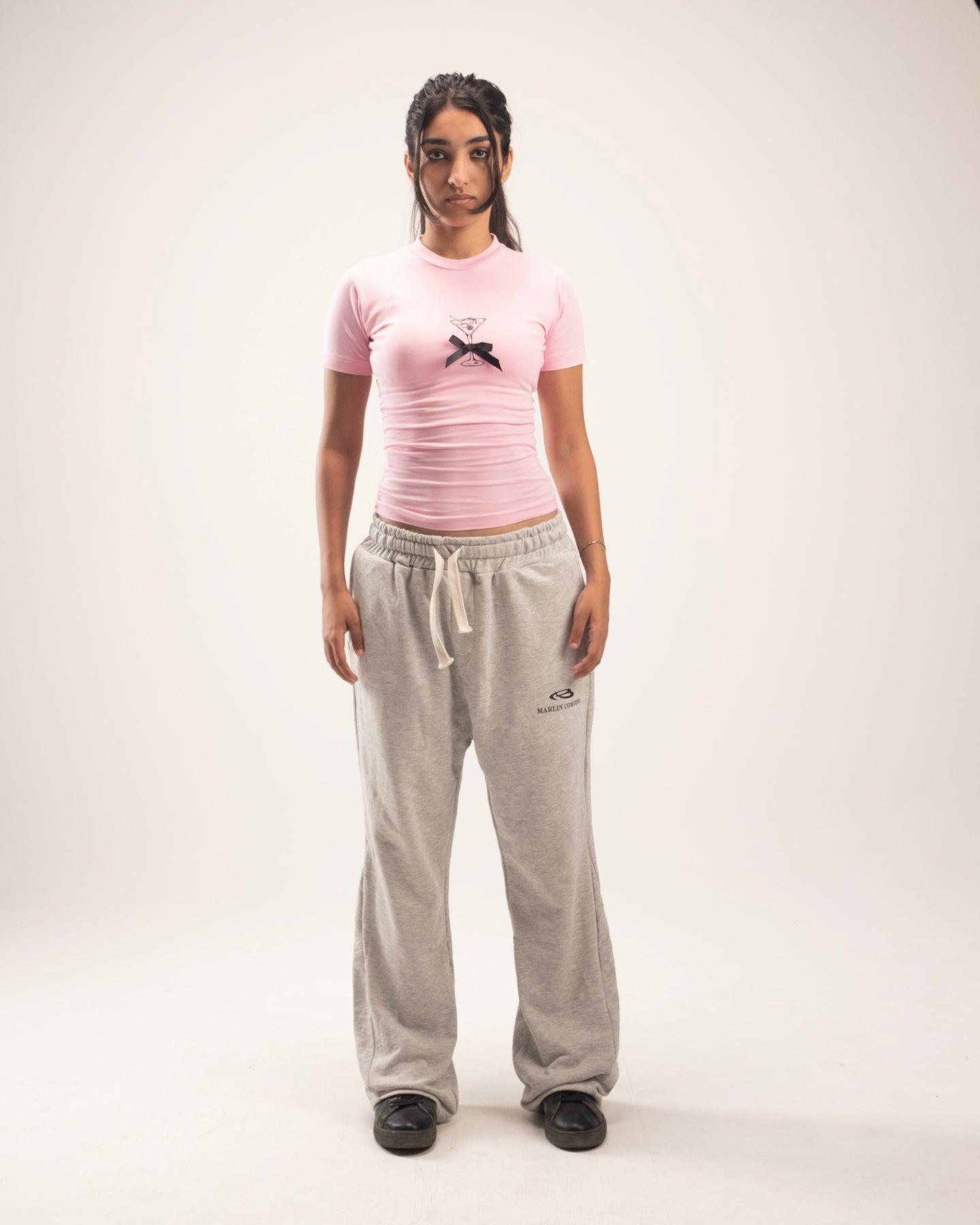 Flared pants in gray