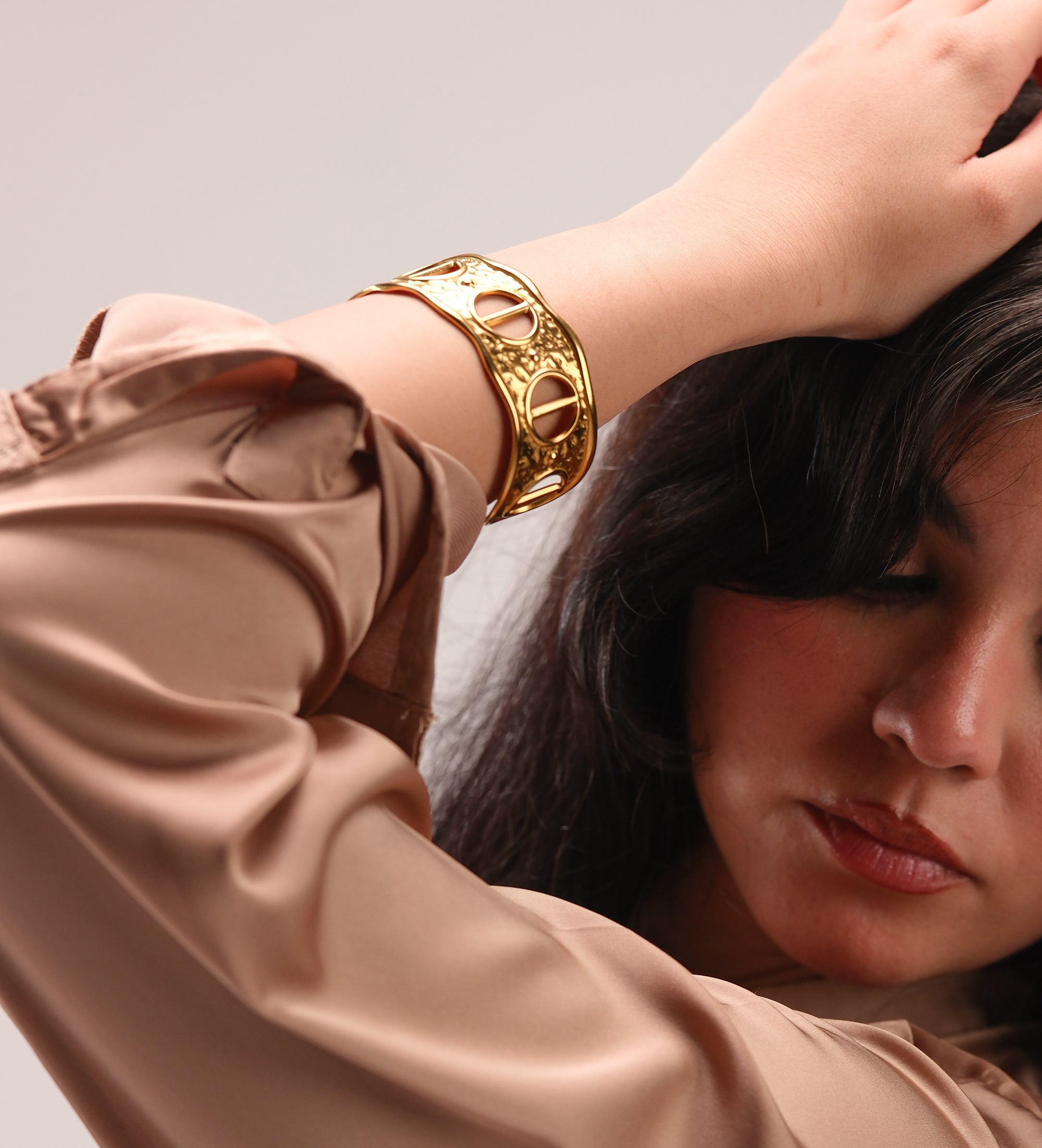 Cuff gold bracelet