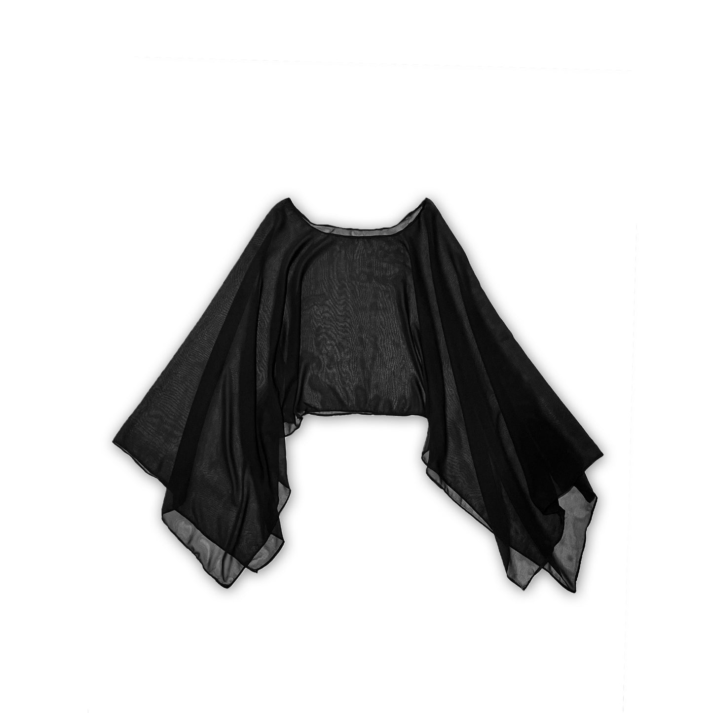 Black tulle cape