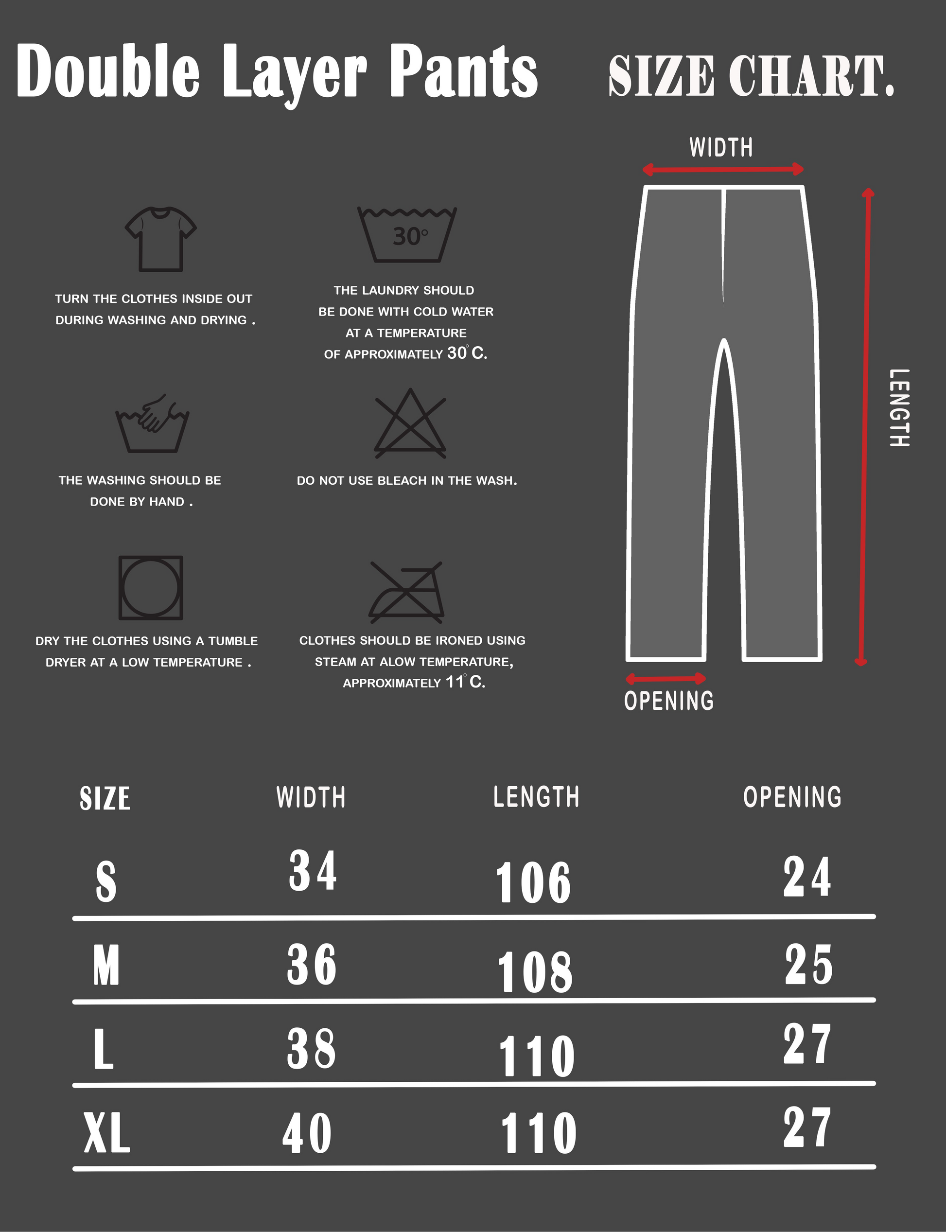 Double layer pants