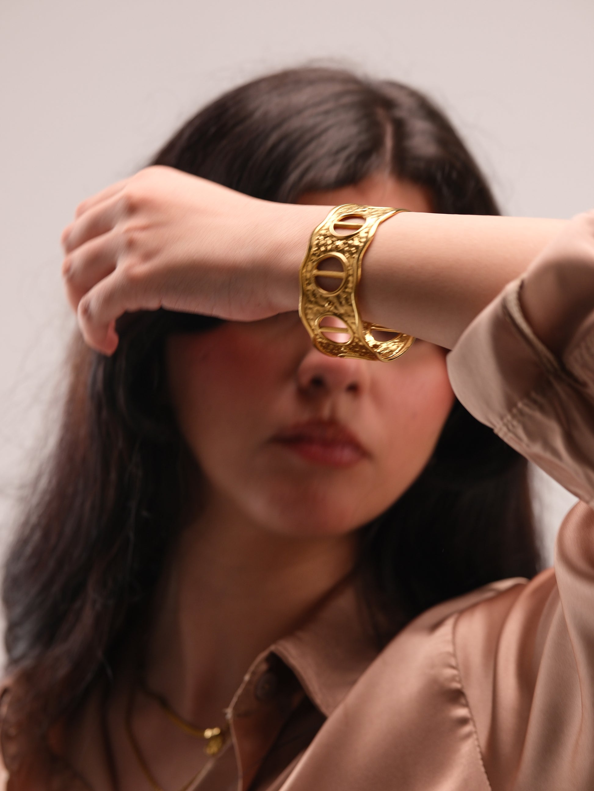 Cuff gold bracelet