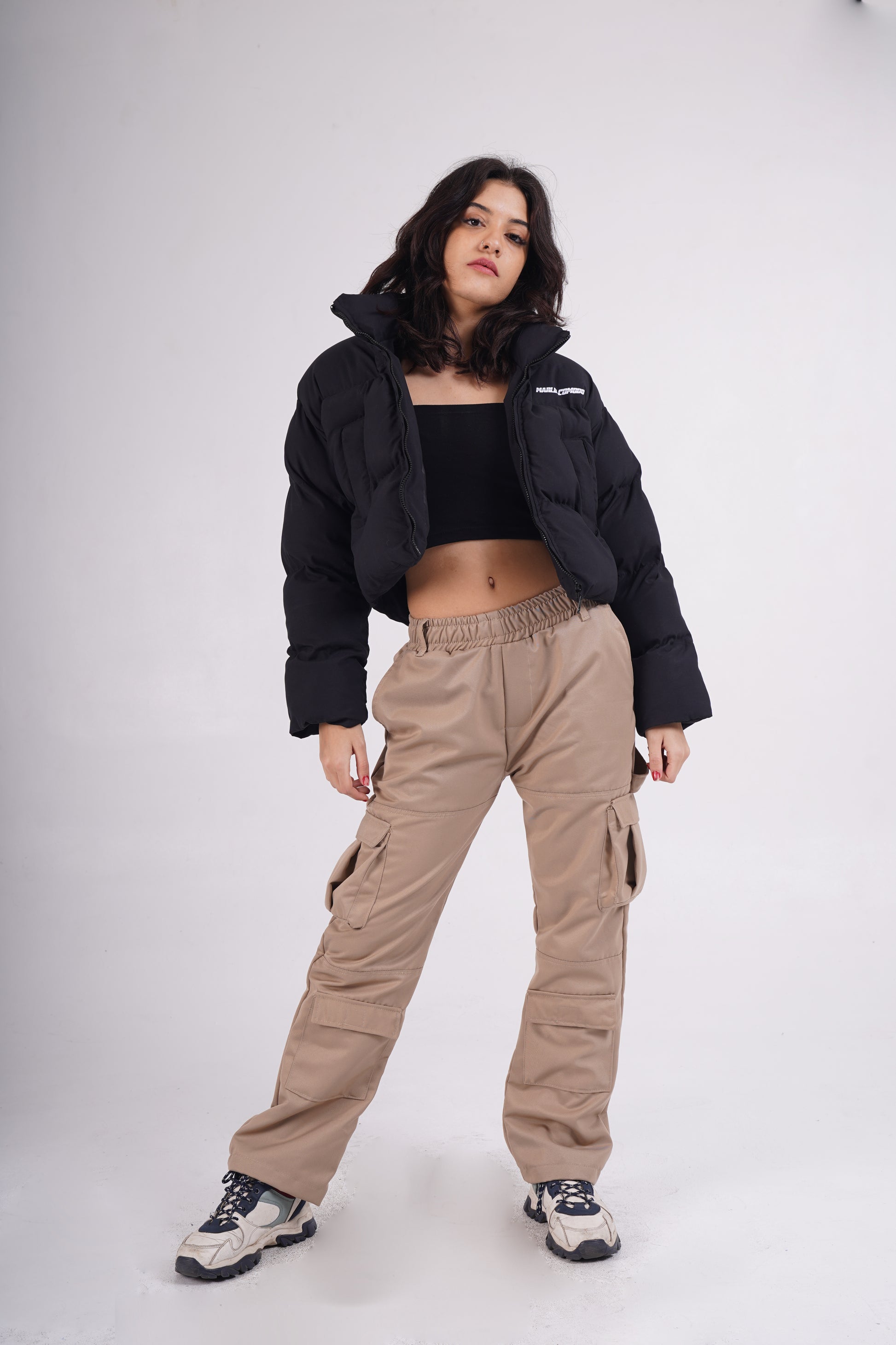 Cropped puffer jacket