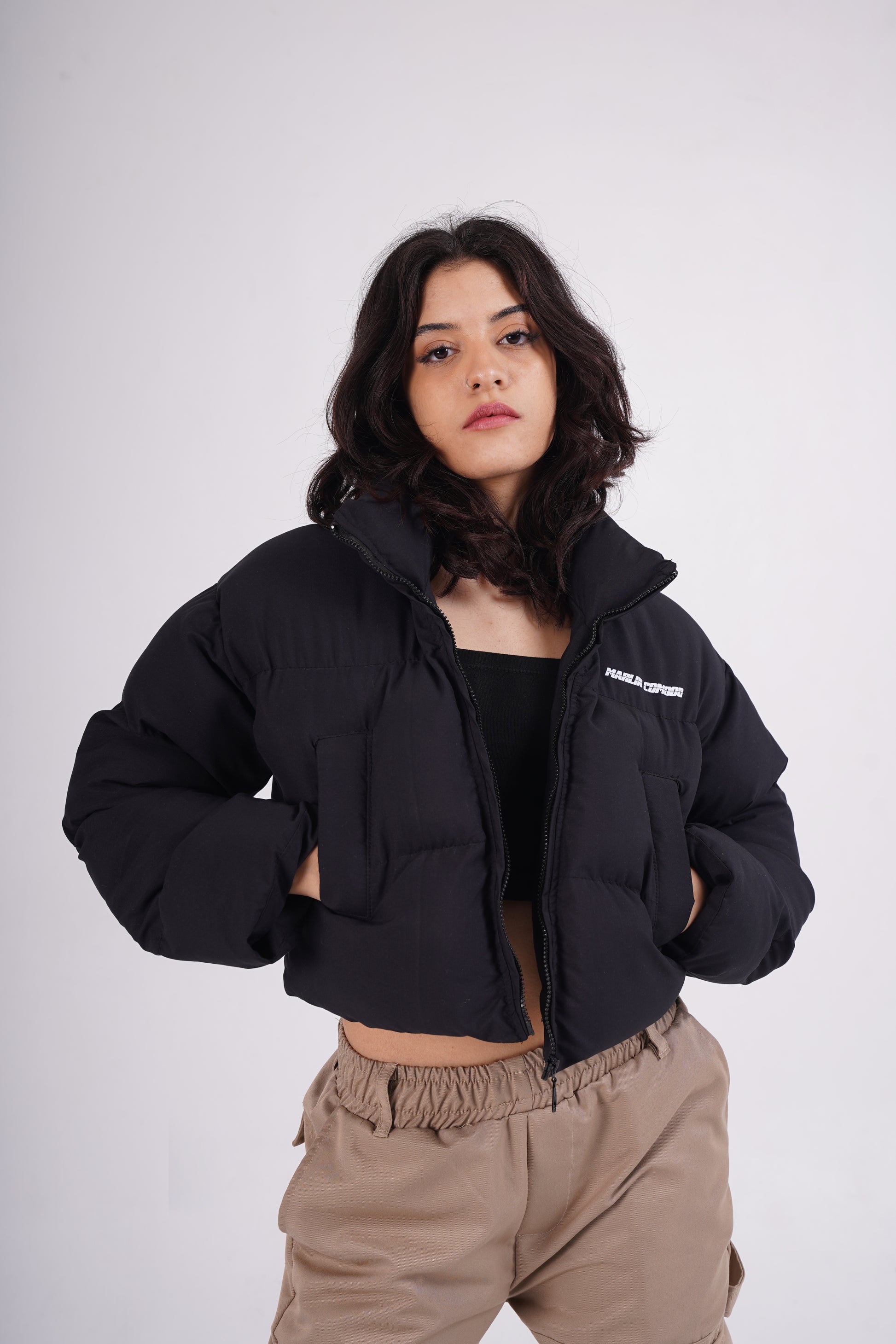 Cropped puffer jacket