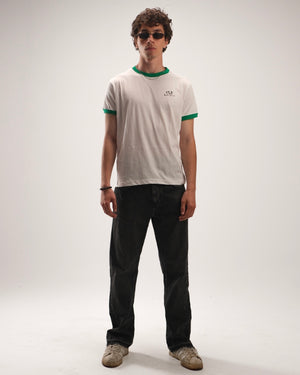 Ringer T-Shirt With Green Rib