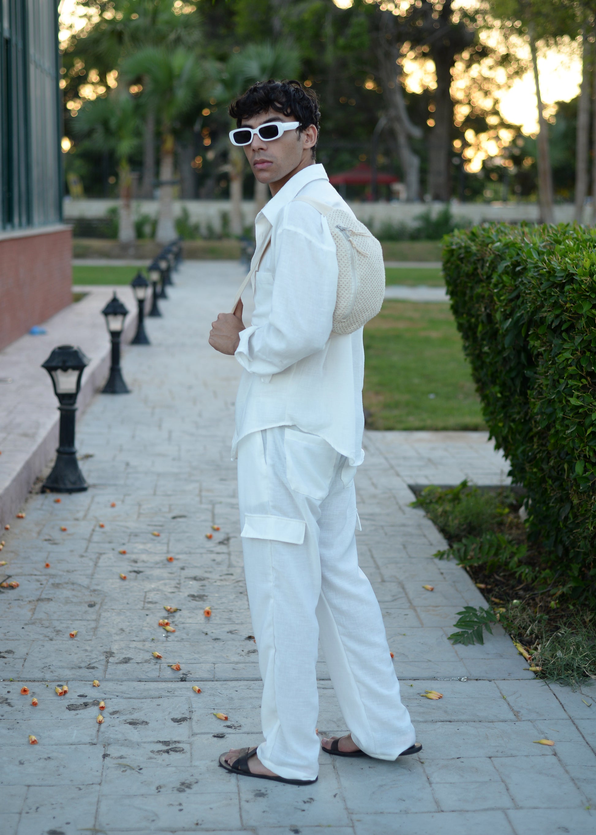 White Linen Trousers