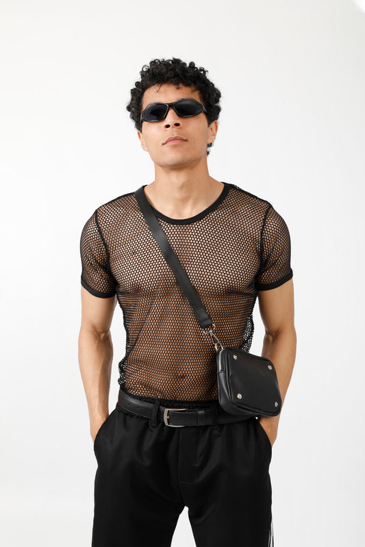 Black Mesh T-shirt