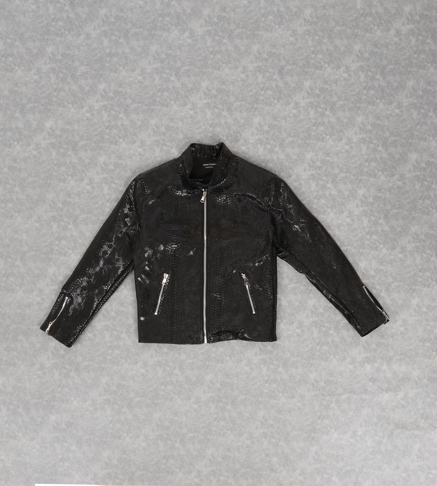 Black leather jacket (snakeskin)