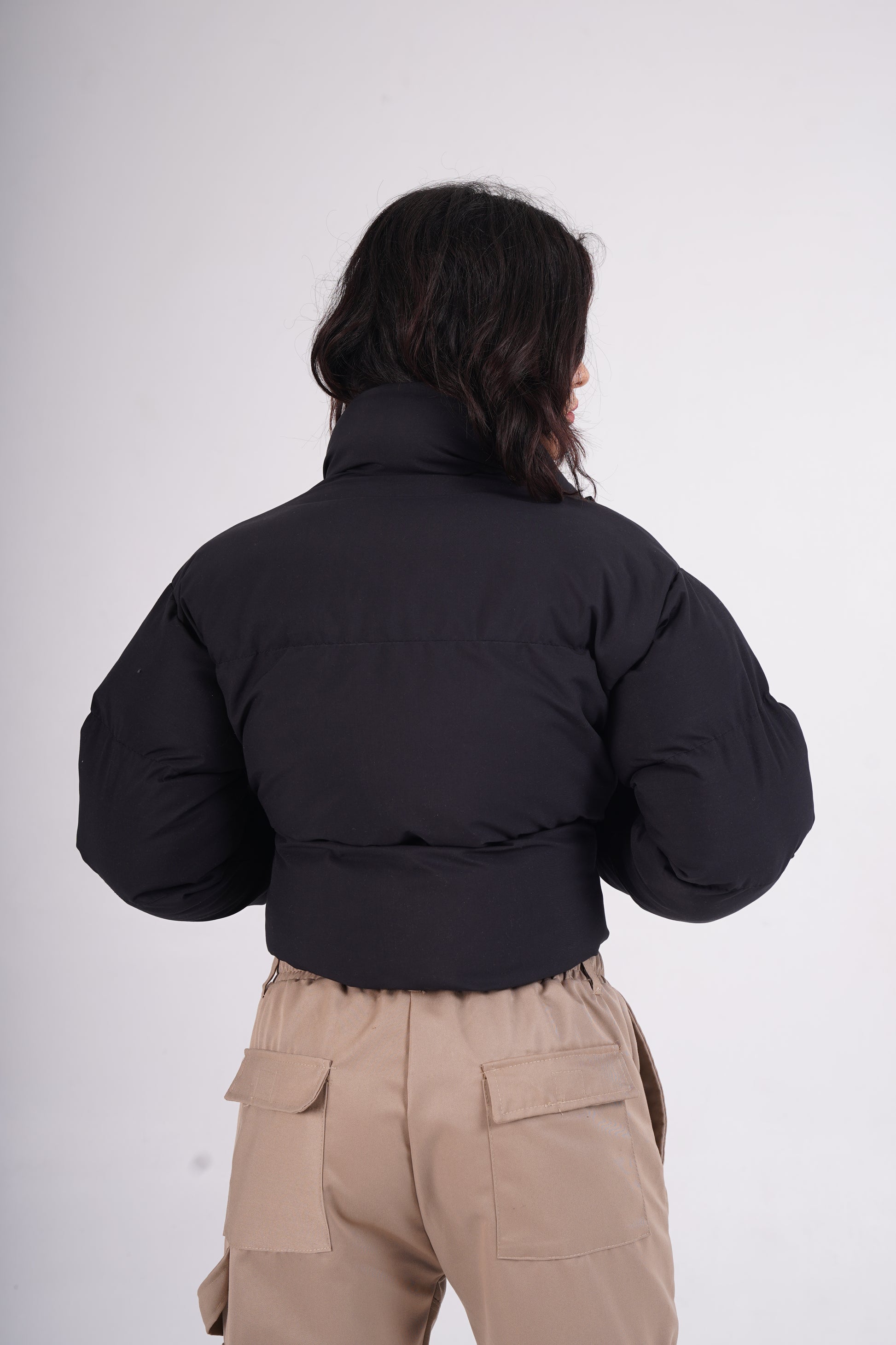Cropped puffer jacket