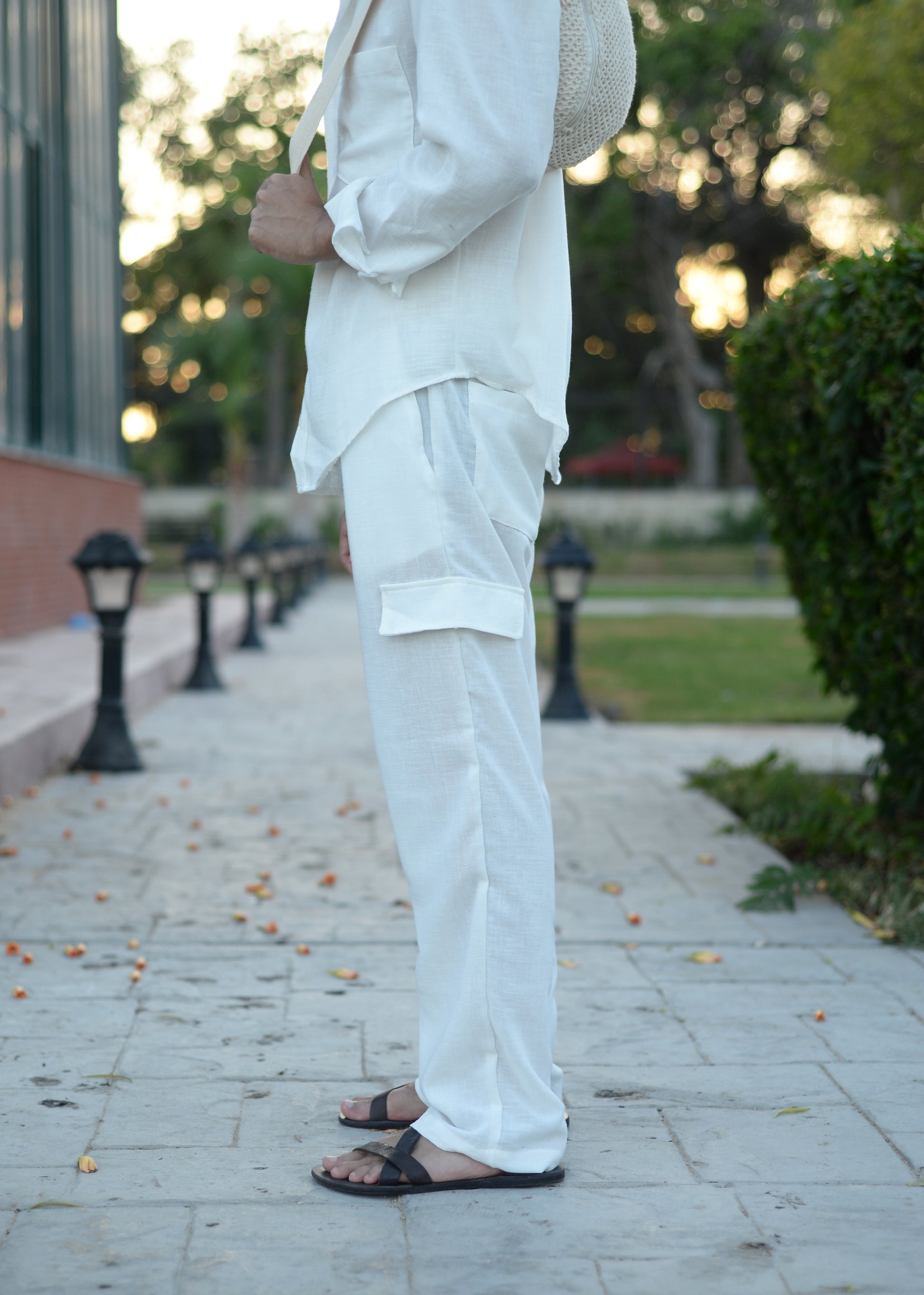 White Linen Trousers